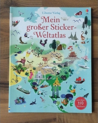 Mein großer sticker weltatlas - mein,