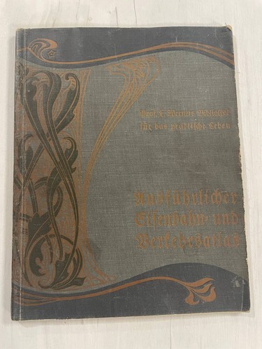 Antique german railroad atlas - german,
